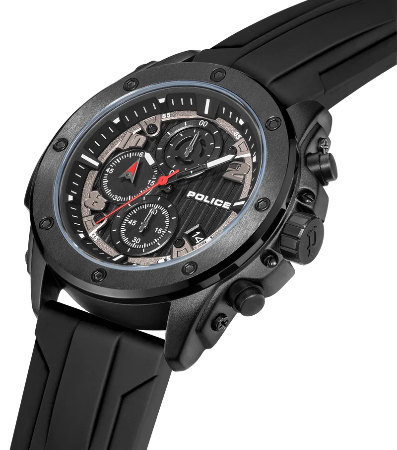 Police Clout Orb PEWGO00777X1 Herrenuhr Blau • Chronograph • Austauschbare Armbänder