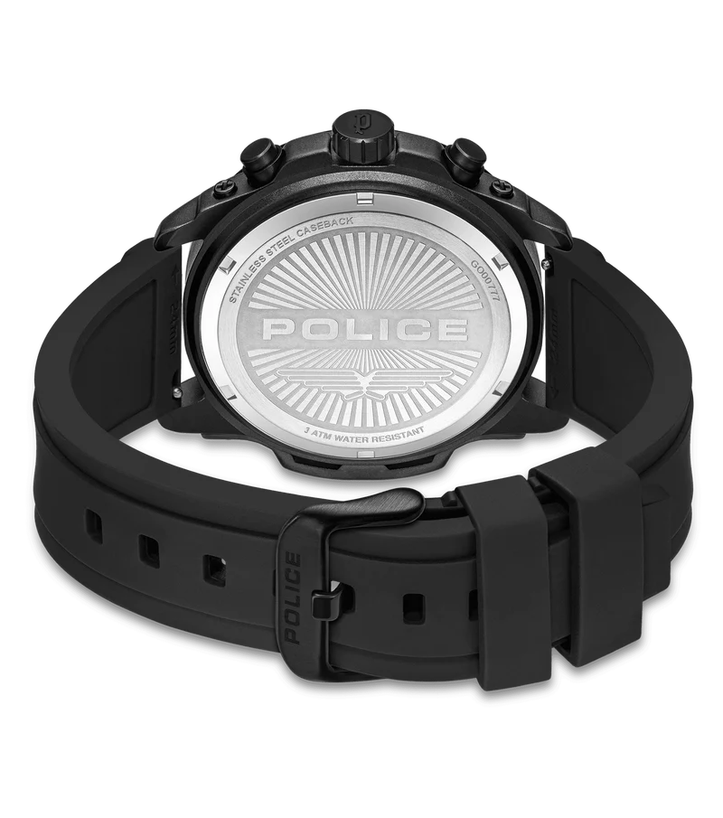 Police Clout Orb PEWGO00777X1 Herrenuhr Blau • Chronograph • Austauschbare Armbänder