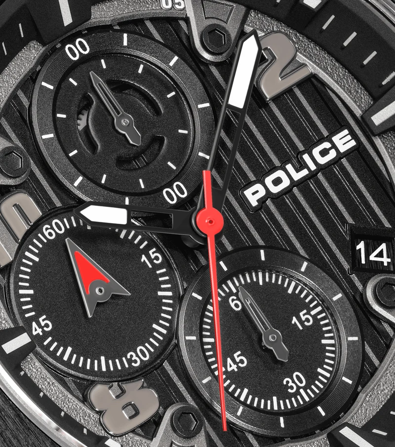 Police Clout Orb PEWGO00777X1 Herrenuhr Blau • Chronograph • Austauschbare Armbänder