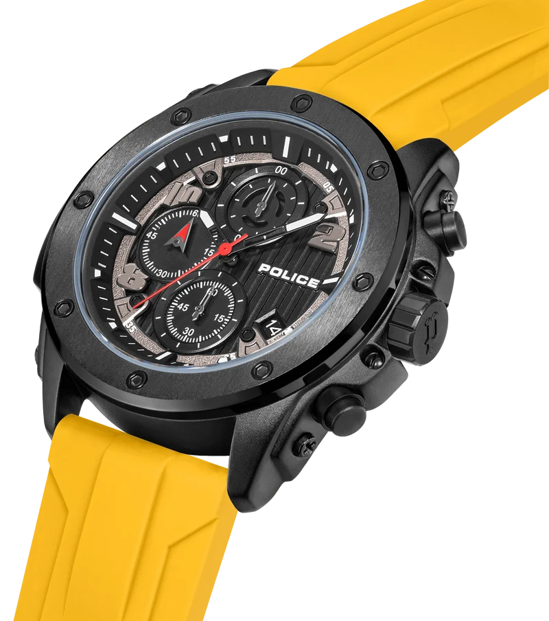 Police Clout Orb PEWGO00777X1 Herrenuhr Blau • Chronograph • Austauschbare Armbänder