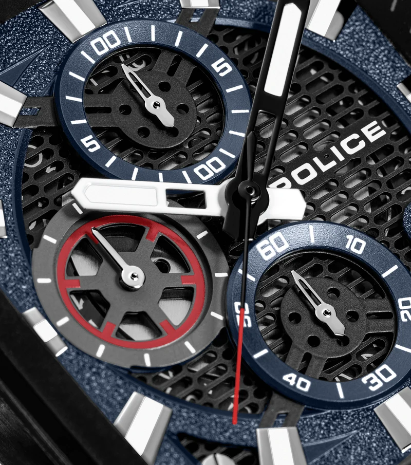 Police Clout Octet PEWGO00776X1 Herrenuhr Transparent • Quarz-Chronograph • 8 austauschbare Armbänder