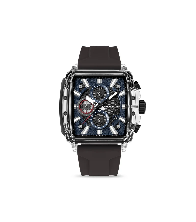Police Clout Octet PEWGO00776X1 Herrenuhr Transparent • Quarz-Chronograph • 8 austauschbare Armbänder