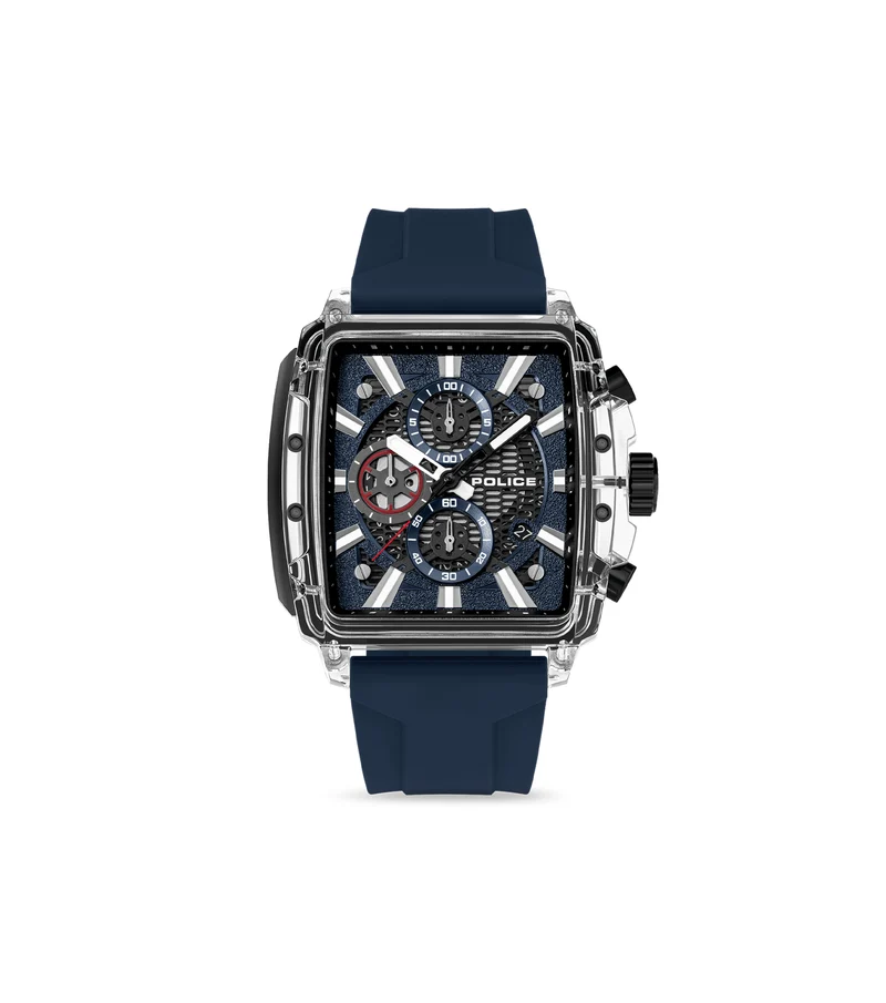 Police Clout Octet PEWGO00776X1 Herrenuhr Transparent • Quarz-Chronograph • 8 austauschbare Armbänder