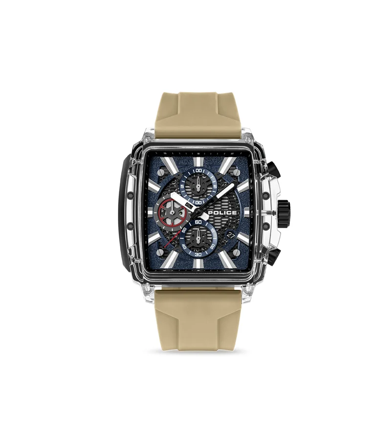 Police Clout Octet PEWGO00776X1 Herrenuhr Transparent • Quarz-Chronograph • 8 austauschbare Armbänder