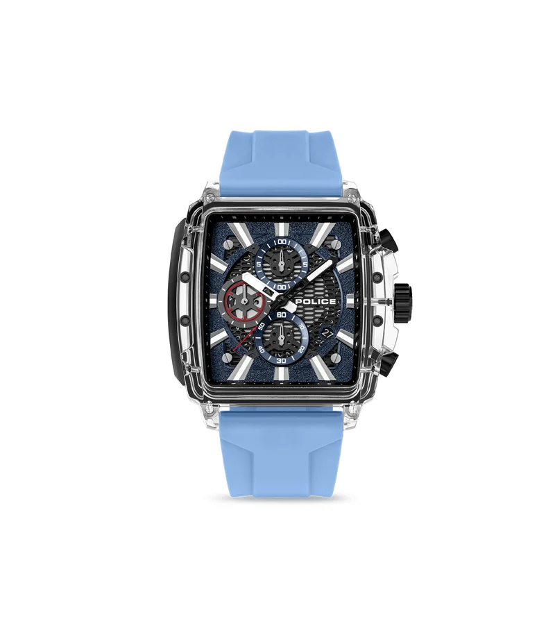 Police Clout Octet PEWGO00776X1 Herrenuhr Transparent • Quarz-Chronograph • 8 austauschbare Armbänder