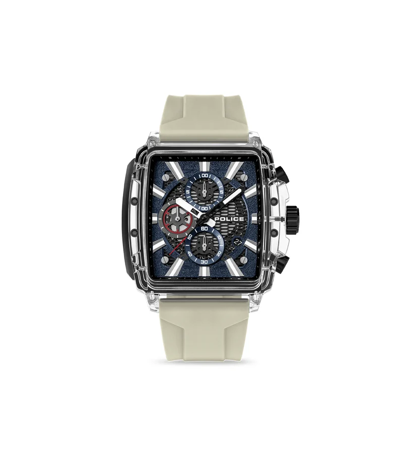 Police Clout Octet PEWGO00776X1 Herrenuhr Transparent • Quarz-Chronograph • 8 austauschbare Armbänder