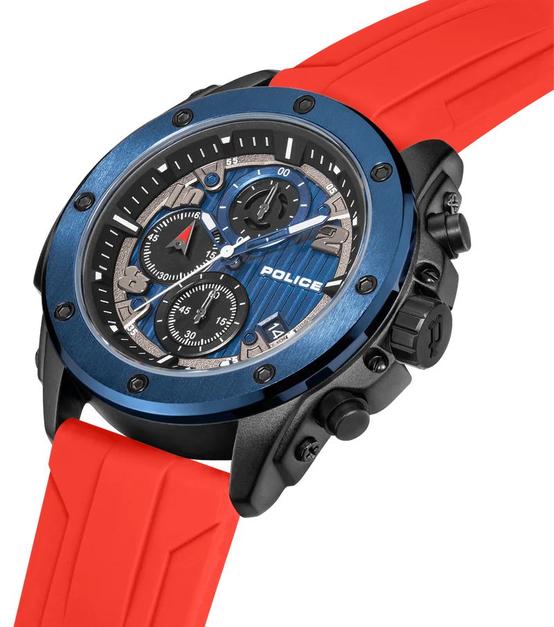 Police Clout Orb PEWGO00777X0 Herrenuhr Transparent • Chronograph • Austauschbare Armbänder