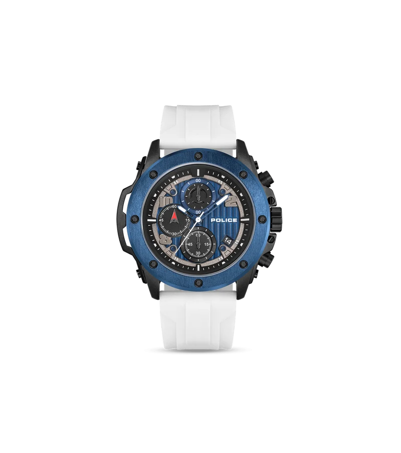 Police Clout Orb PEWGO00777X0 Herrenuhr Transparent • Chronograph • Austauschbare Armbänder