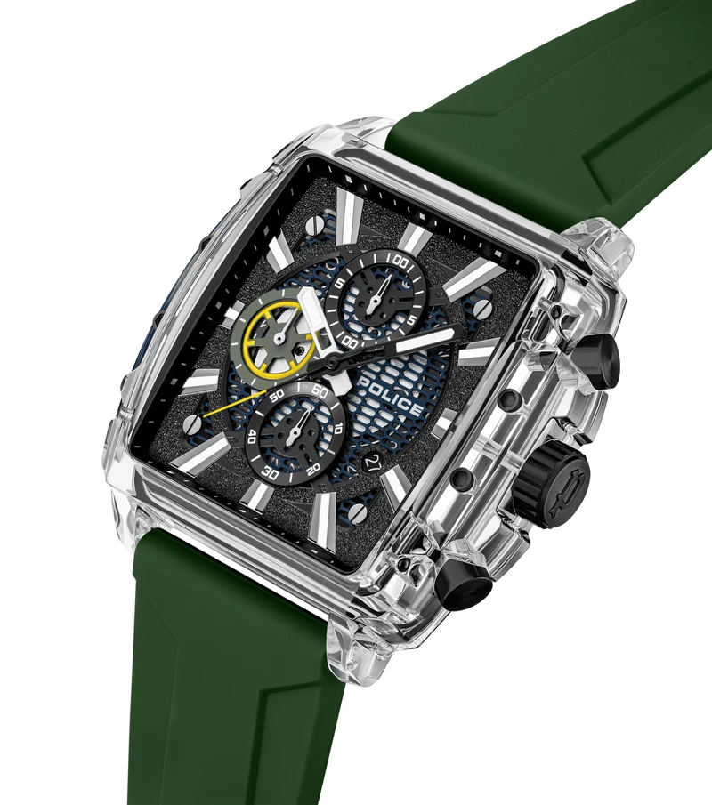 Police Clout Octet PEWGO00776X0 Herrenuhr Schwarz • Quarz-Chronograph • 8 austauschbare Armbänder