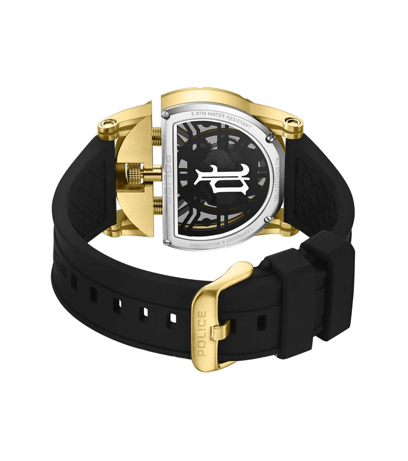 Police Daintree 2.0 PEWGM0081508 Herren • 46x53mm Gehäuse mit Gold-IP-Beschichtung • 5 ATM Wasserdicht