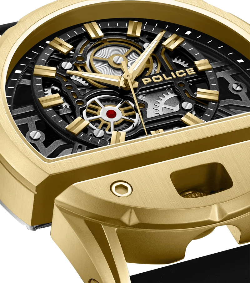 Police Daintree 2.0 PEWGM0081508 Herren • 46x53mm Gehäuse mit Gold-IP-Beschichtung • 5 ATM Wasserdicht