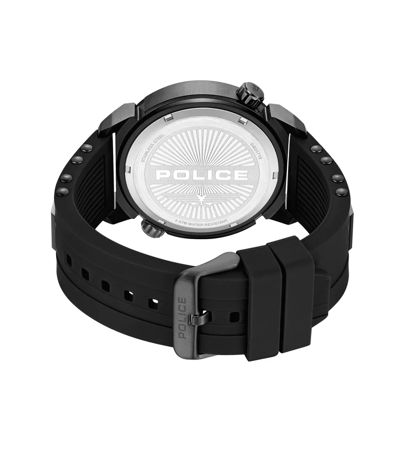 Police Boa PEWGM0071802 Herrenuhr Schwarz • Ionenplattiertes Gehäuse • Doppelkronen-Design