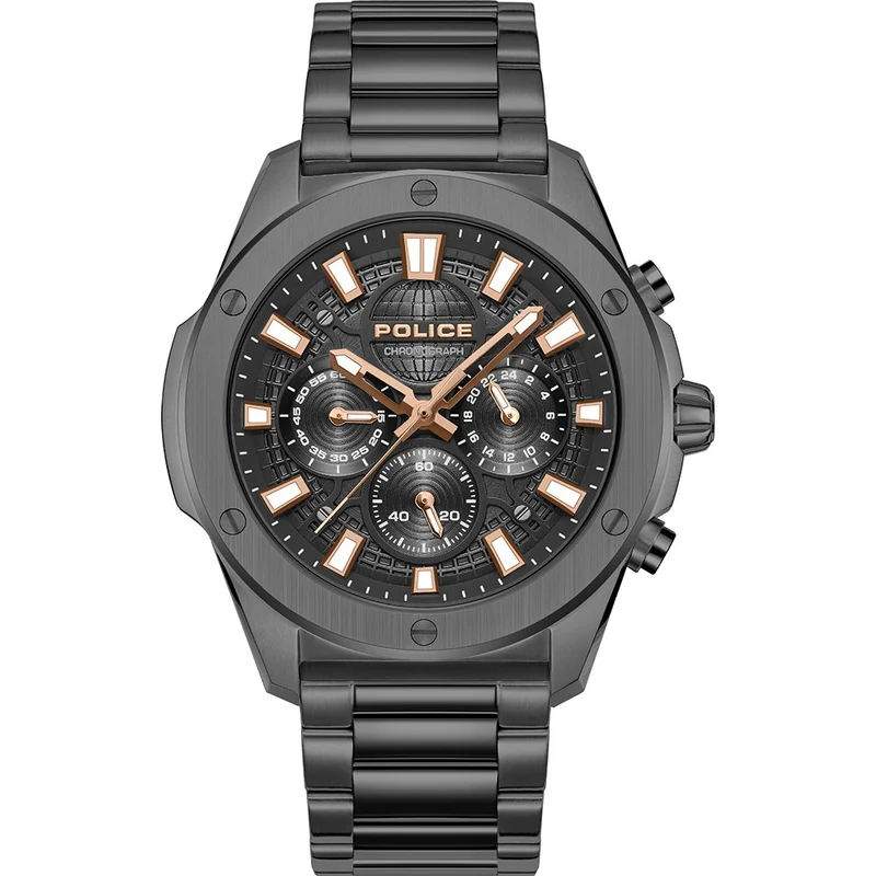 Police Moonstrike PEWGK0093103 Herrenuhr Schwarz • Quarz-Chronograph • Mineralglas
