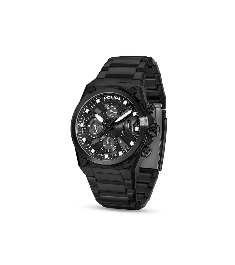 Police Airflow PEWGK2239106 Herren • Chronograph • IP-Schwarz Edelstahlarmband