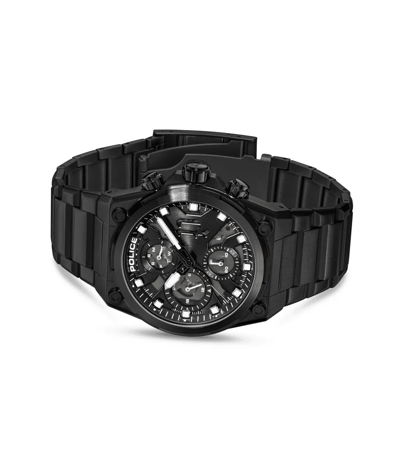Police Airflow PEWGK2239106 Herren • Chronograph • IP-Schwarz Edelstahlarmband