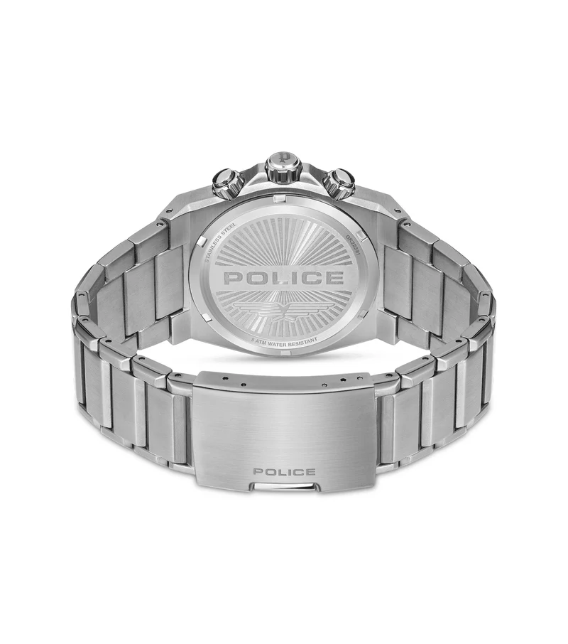 Police Airflow PEWGK2239104 Herrenuhr Silber • Multifunktionswerk • Industriedesign