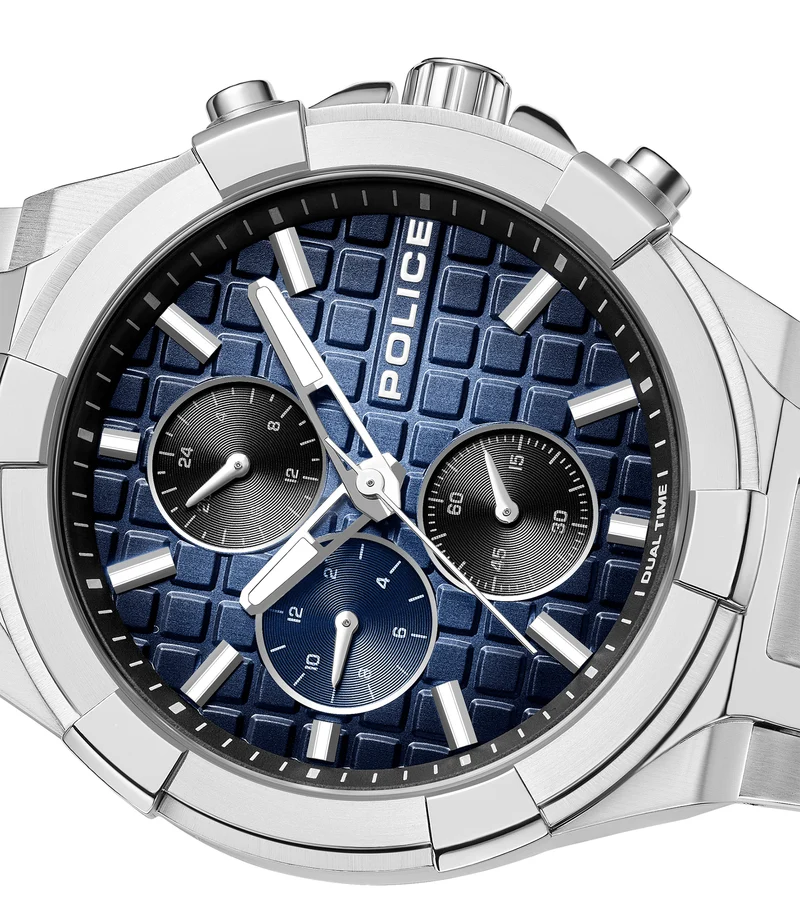 Police Guardian PEWGK0082004 Herrenuhr Silber • Chronograph • 5 ATM