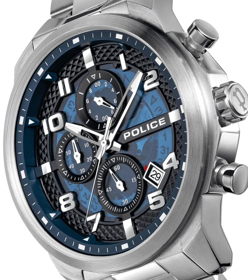 Police Soul PEWGK0053901 Herrenuhr Silber • Multifunktions-Chronograph • 5 ATM Wasserschutz