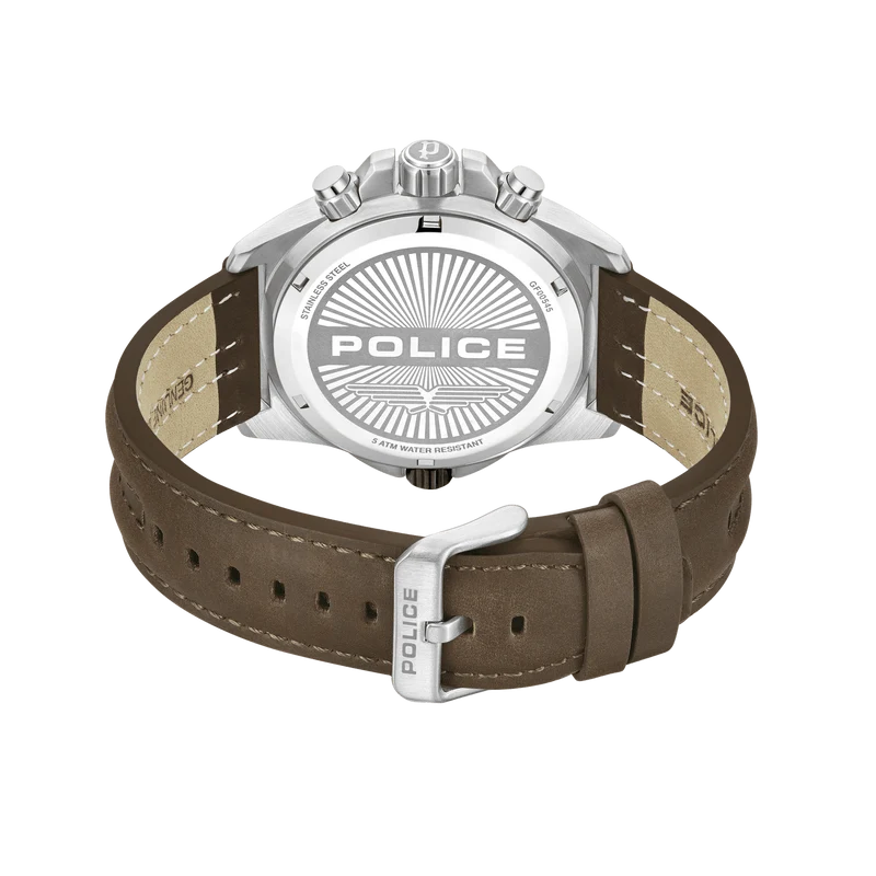 Police Electrical PEWGF0054501 Herrenuhr Braun • Multifunktion • Lederarmband