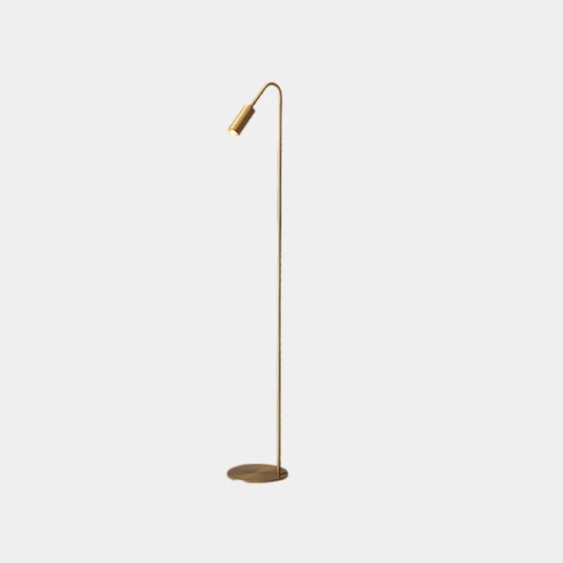 Staande Vloerlamp Messing LED Gebogen Leesspot Zwart Goud Minimalistisch Elegant Verstelbaar Licht Woonkamer | Sansoti