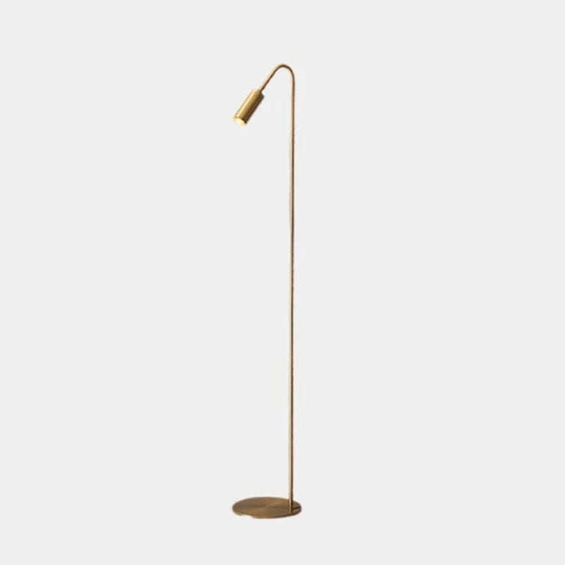 Staande Vloerlamp Messing LED Gebogen Leesspot Zwart Goud Minimalistisch Elegant Verstelbaar Licht Woonkamer | Sansoti