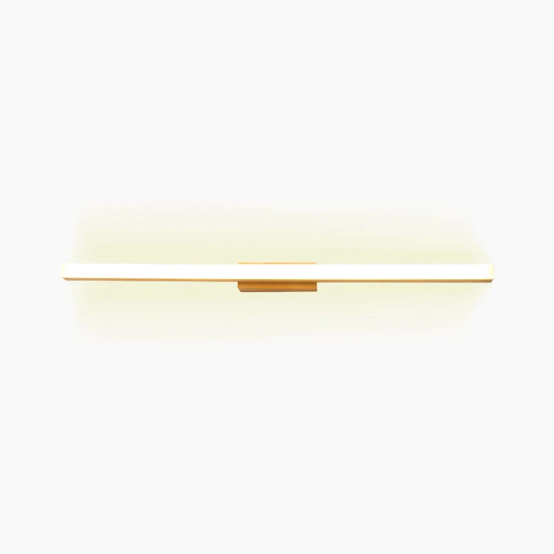 Houten Wandlamp LED Badkamerspiegel Schakelaar 3 Lichtkleuren 40cm 60cm 80cm Rubberhout Scandinavisch | Sansoti