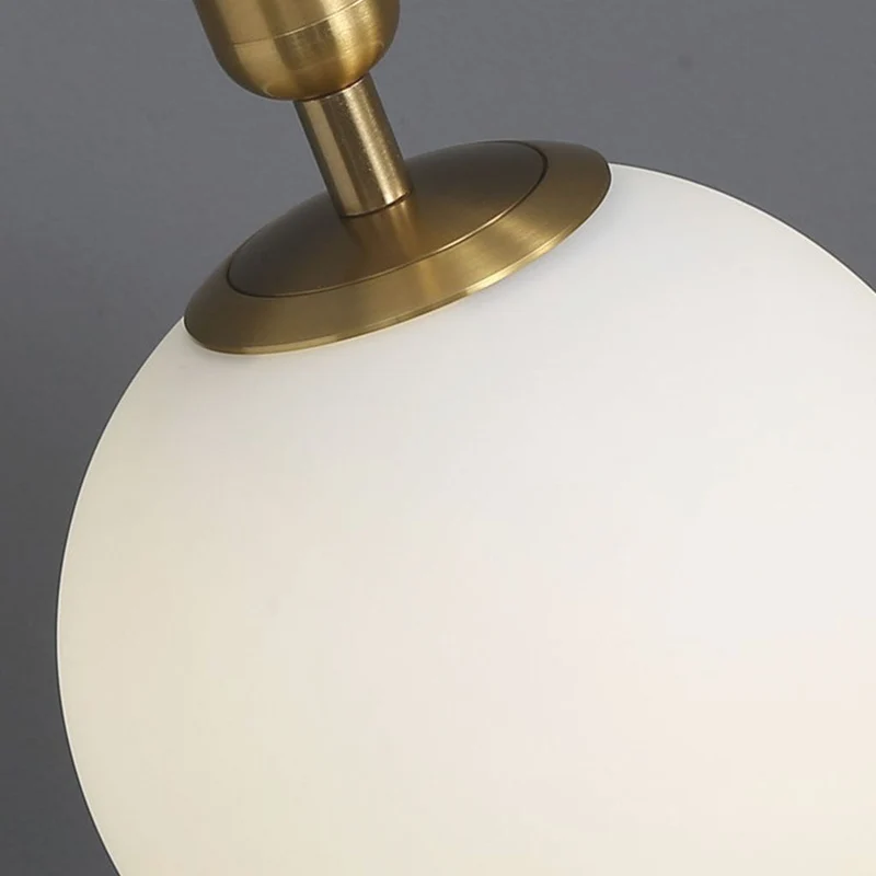 Glazen Bol Wandlamp Verstelbaar met Gouden Kabel Slaapkamer Woonkamer Nordic Scandinavisch Design LED | Sansoti