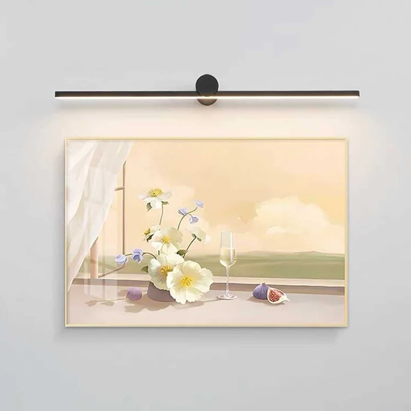 Lineaire Badkamerlamp Zwart Metaal LED Wandverlichting Spiegel Modern Minimalistisch Design 60-150cm | Sansoti