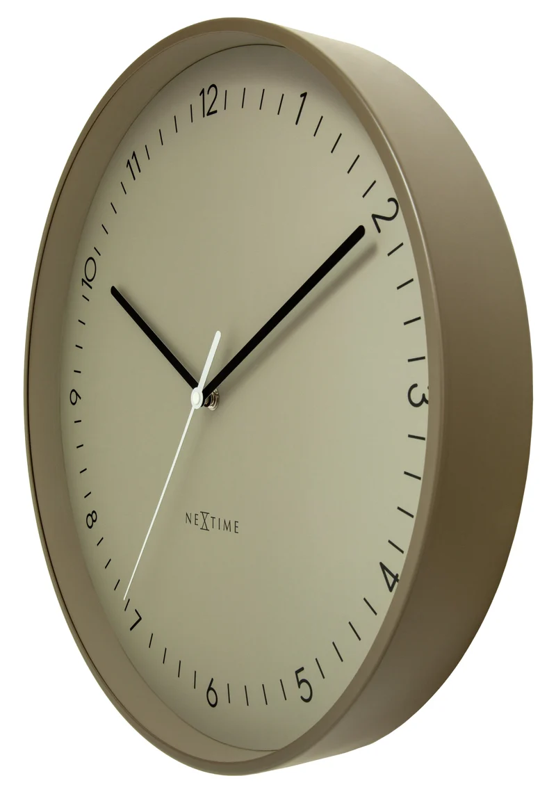 Wall clock 40cm-Silent-Metal-NeXtime 'Berlin L'