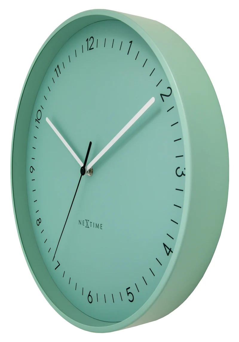 Wall clock 40cm-Silent-Metal-NeXtime 'Berlin L'