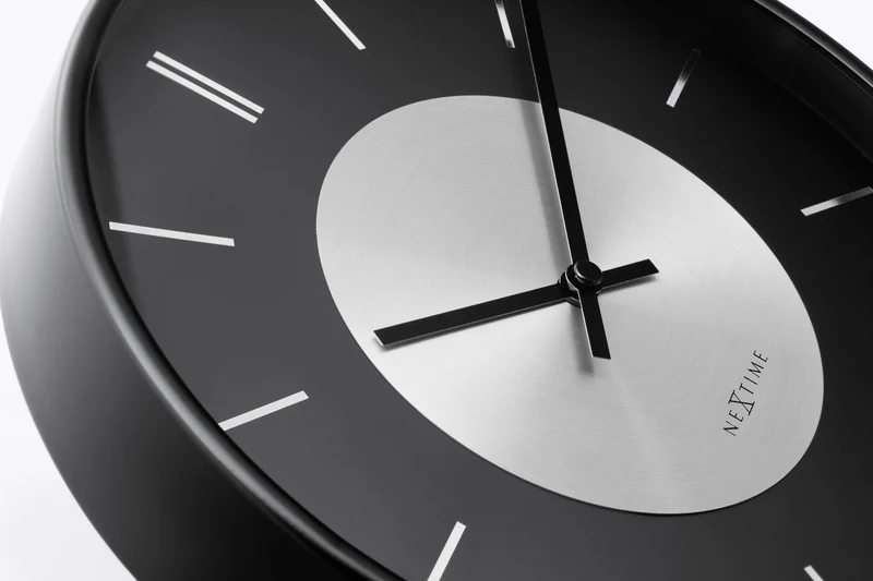 Wall Clock 25cm-Silent-Metal-NeXtime 'Retro II'