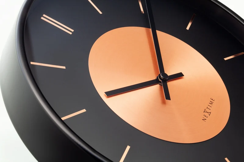 Wall Clock 25cm-Silent-Metal-NeXtime 'Retro II'