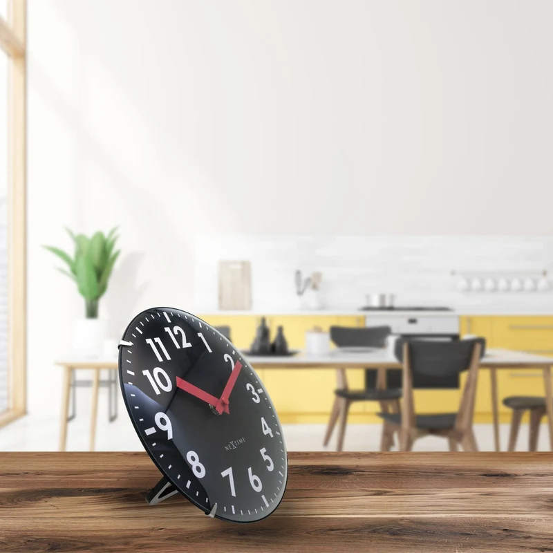 Table/Wall clock 20cm - Domed glass lens - Silent - Glass - "Duomo Mini"