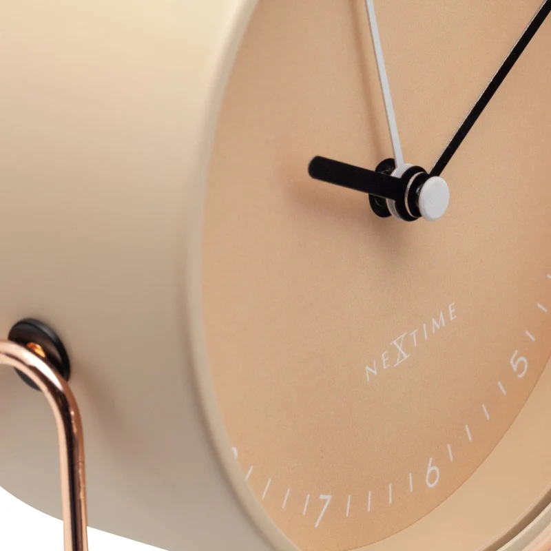 Table Alarm Clock 14x13x7cm - Silent - Metal - "Berlin Table"