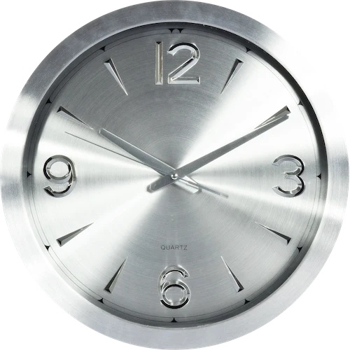 Technoline Vogue Quarz-Wanduhr Ø 40 cm silber