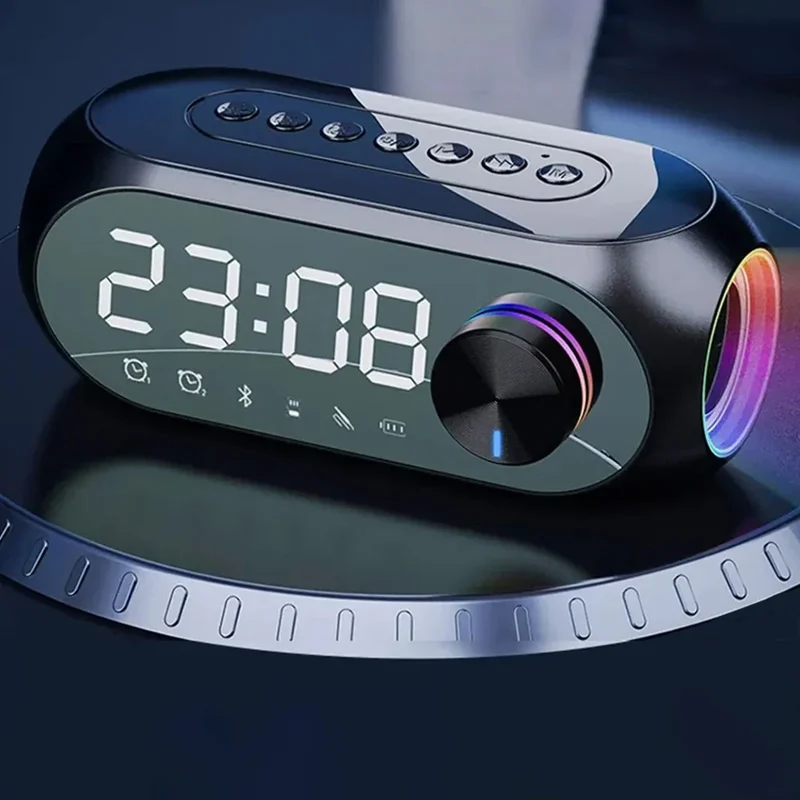 Radiowecker mit Bluetooth Lautsprecher und Licht