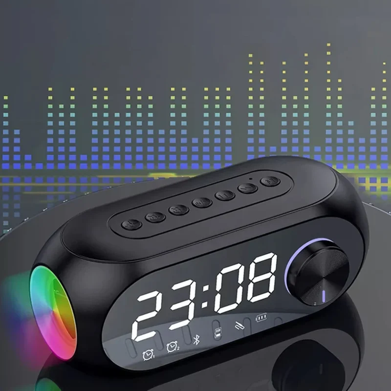 Radiowecker mit Bluetooth Lautsprecher und Licht