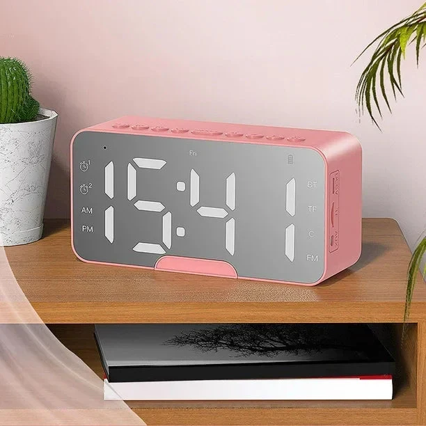 Smarter Bluetooth Wecker in Rosa