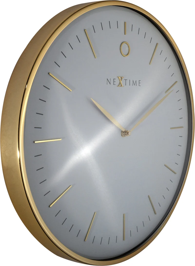 Wall clock- 40 cm - Metal - Dome shaped glass- 'Glamour'