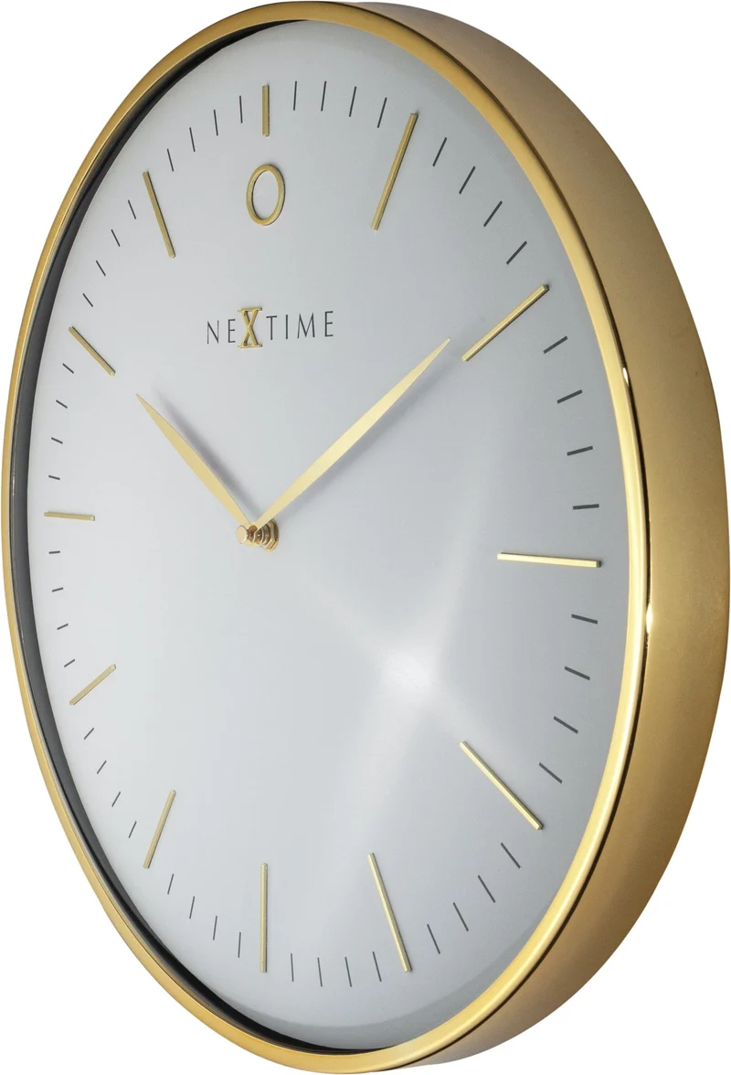 Wall clock- 40 cm - Metal - Dome shaped glass- 'Glamour'
