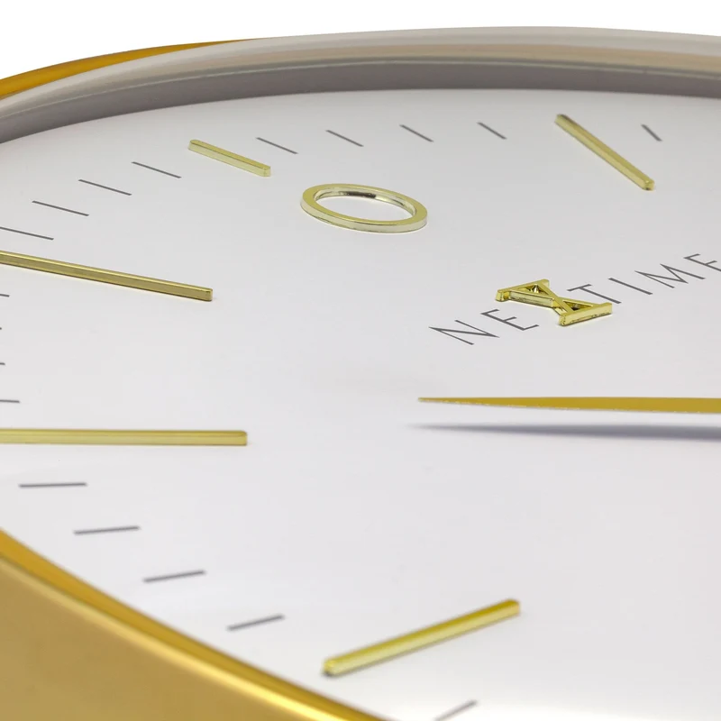 Wall clock- 40 cm - Metal - Dome shaped glass- 'Glamour'