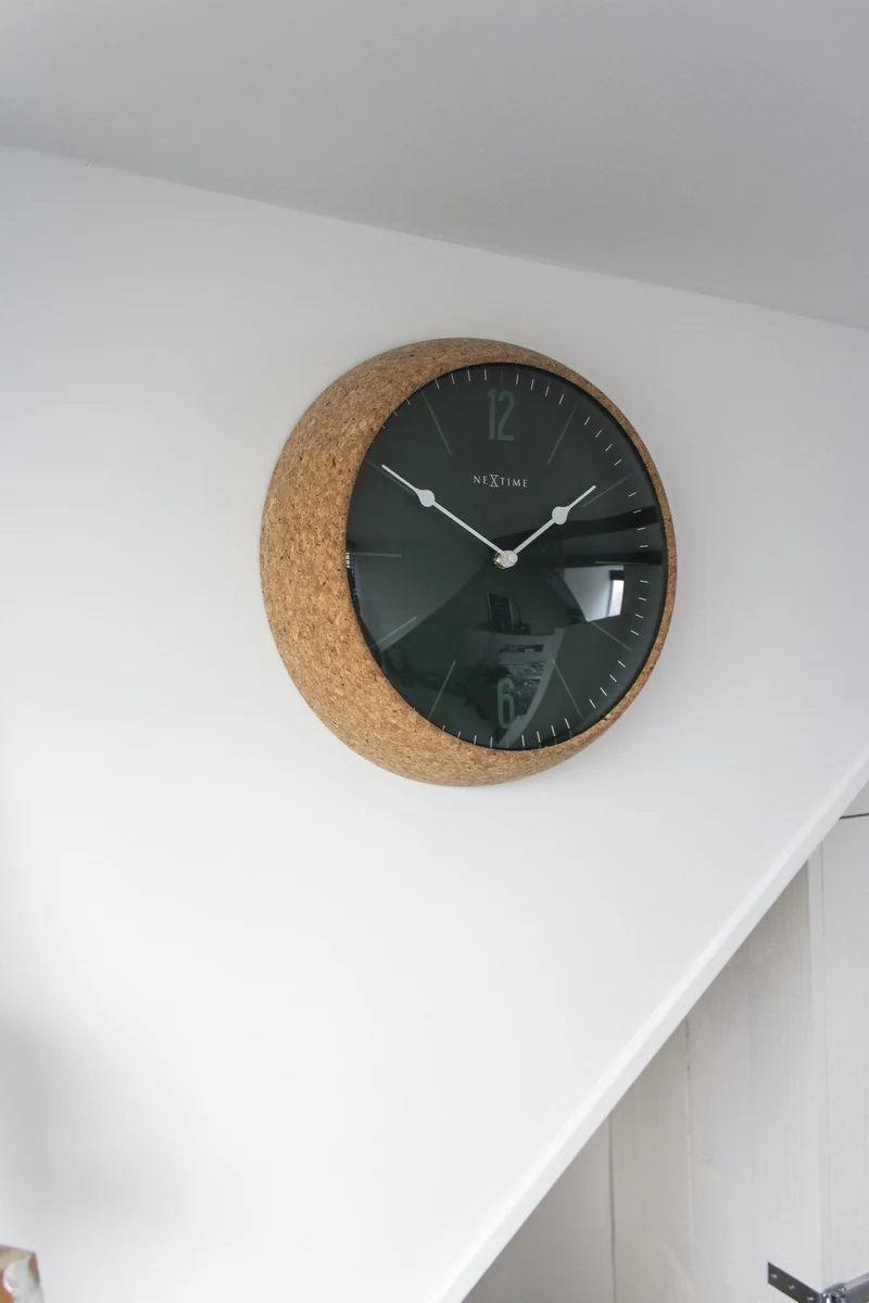 Wall clock - 30 cm - Cork / Glass - 'Cork'
