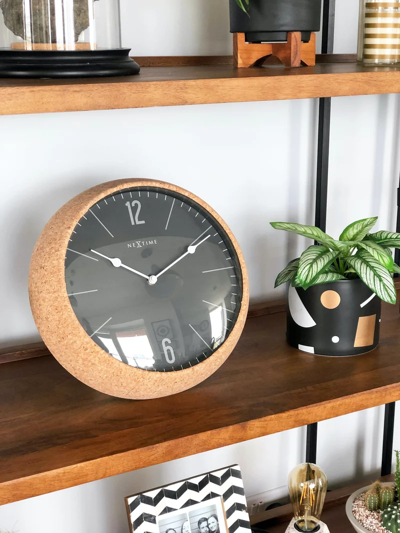 Wall clock - 30 cm - Cork / Glass - 'Cork'
