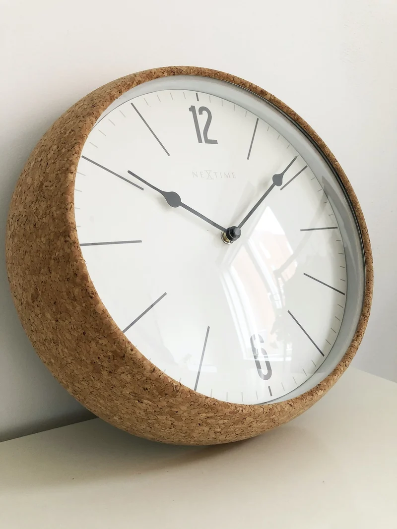 Wall clock - 30 cm - Cork / Glass - 'Cork'
