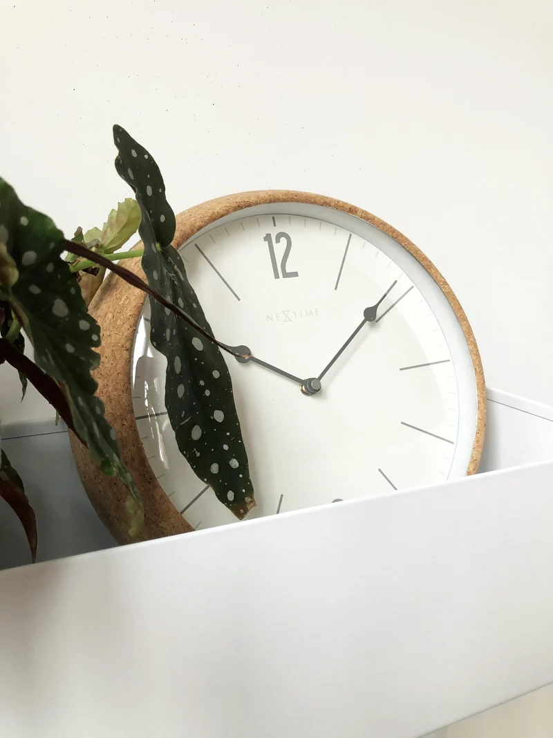 Wall clock - 30 cm - Cork / Glass - 'Cork'