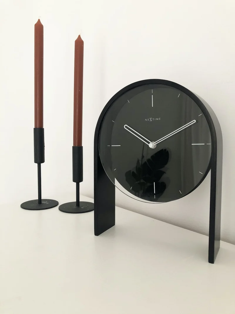 Table clock - 27 x 21 x 6,5 cm - Wood - 'Noa Table'