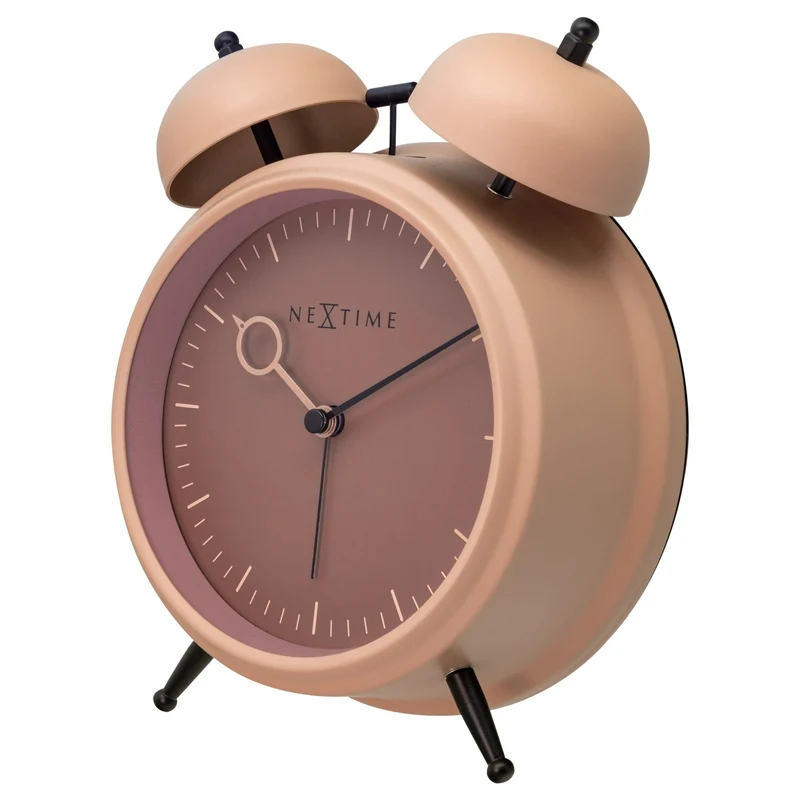 Table Alarm Clock 15x18x7cm - Silent - Light function - Metal "Golden Hour"