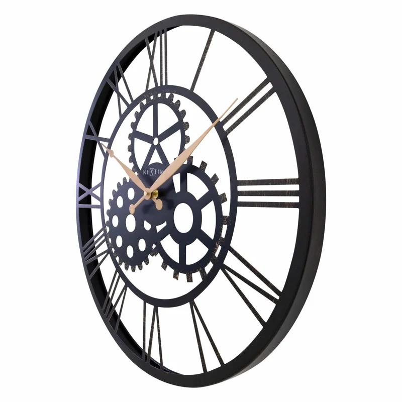 Roman Wall Clock - 50cm - Silent - Large - Metal - "Birmingham"