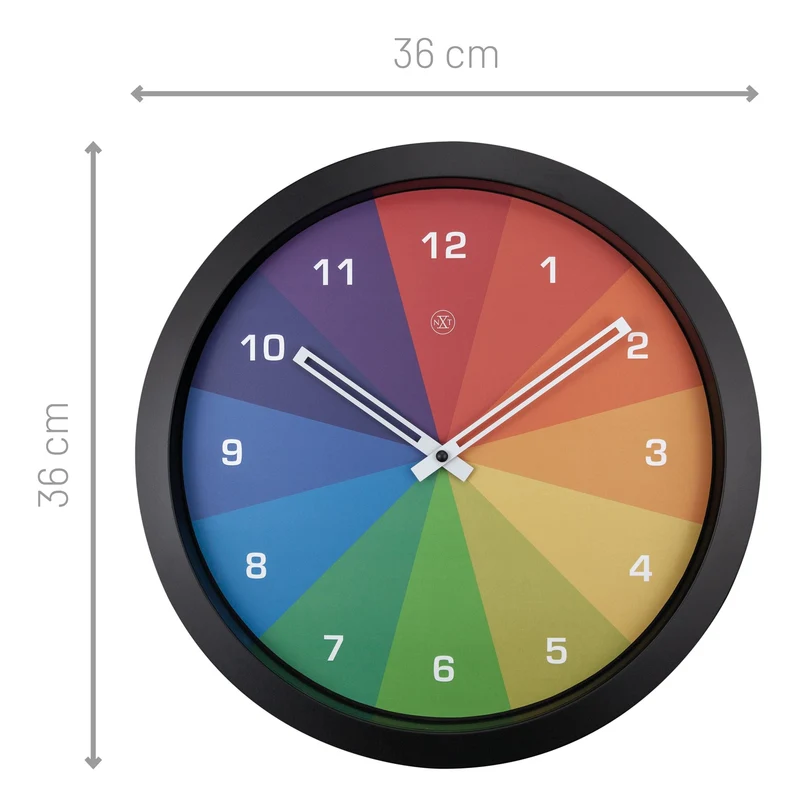 Wall clock 36cm - Silent - Plastic - "Joy"