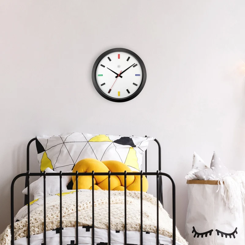 Wall clock 36cm - Silent - Plastic - "Mix"